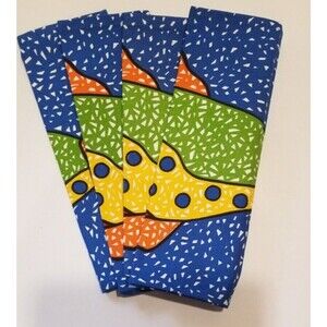 Pier 1 Fabric Placemat Set Vibrant Contemporary Fish Beach 4 Count Art New